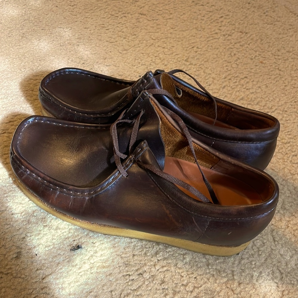 Clark's Wallabees, brown, size 10, used good condition